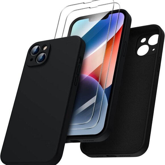 iPhone 14 Plus Case with Screen Protector [2 Pack] BLACK - SEALED - Picture 1 of 6